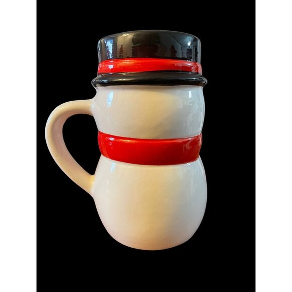 Christmas Snowman Tophat Snow Flake Mug - Picture 6 of 6